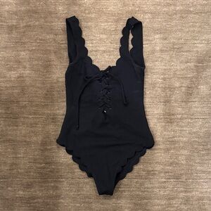 Marysia Swim Black Scalloped One Piece